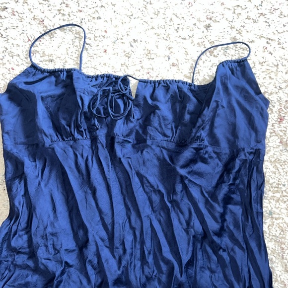 Vintage Pink Elegant Navy Blue Women's Top Size XL - Picture 2 of 4